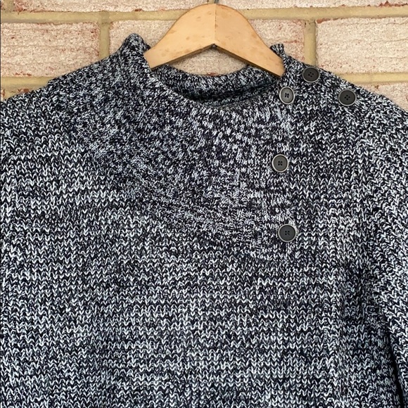 Envelope Neck Kangaroo Pocket Knit Sweater - Picture 3 of 9